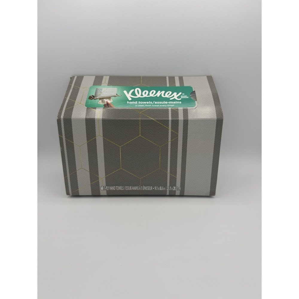 Kleenex 38586BX 8" x 9.1" 1-Ply Everyday Hand Towels - White‎ (60/Box) New